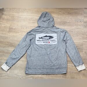 Southern Tide Men’s Skipjack Gyotaku Long Sleeve Hoodie Size Medium